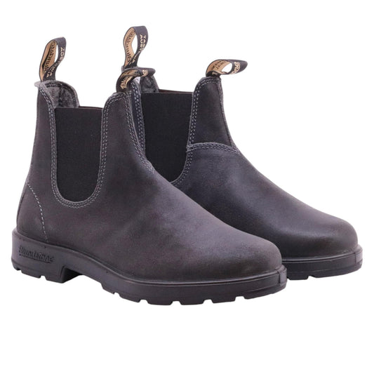 Blundstone 1910 chelsea boot unisex in camoscio cerato grigio