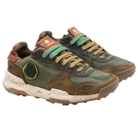 Satorisan Chacrona Premium sneaker uomo in pelle verde
