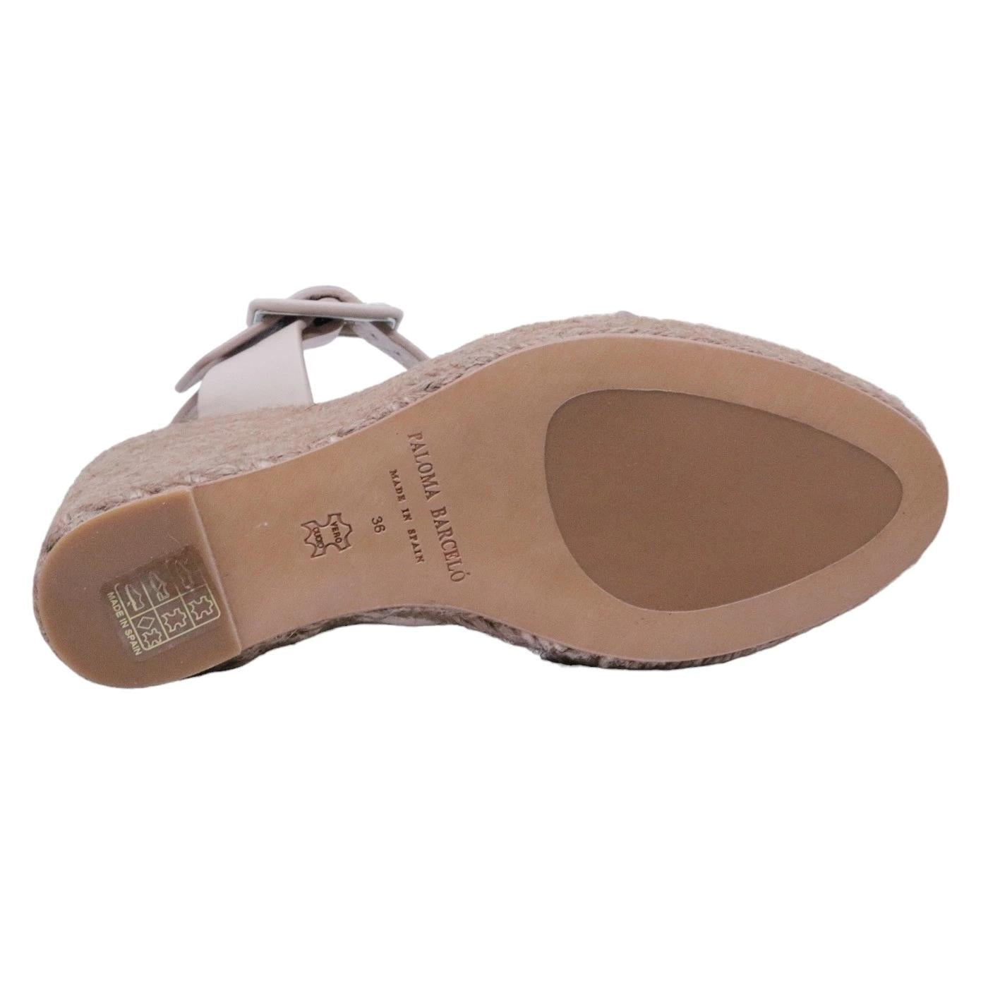 Sandalo con zeppa Paloma Barceló Alison in corda intrecciata