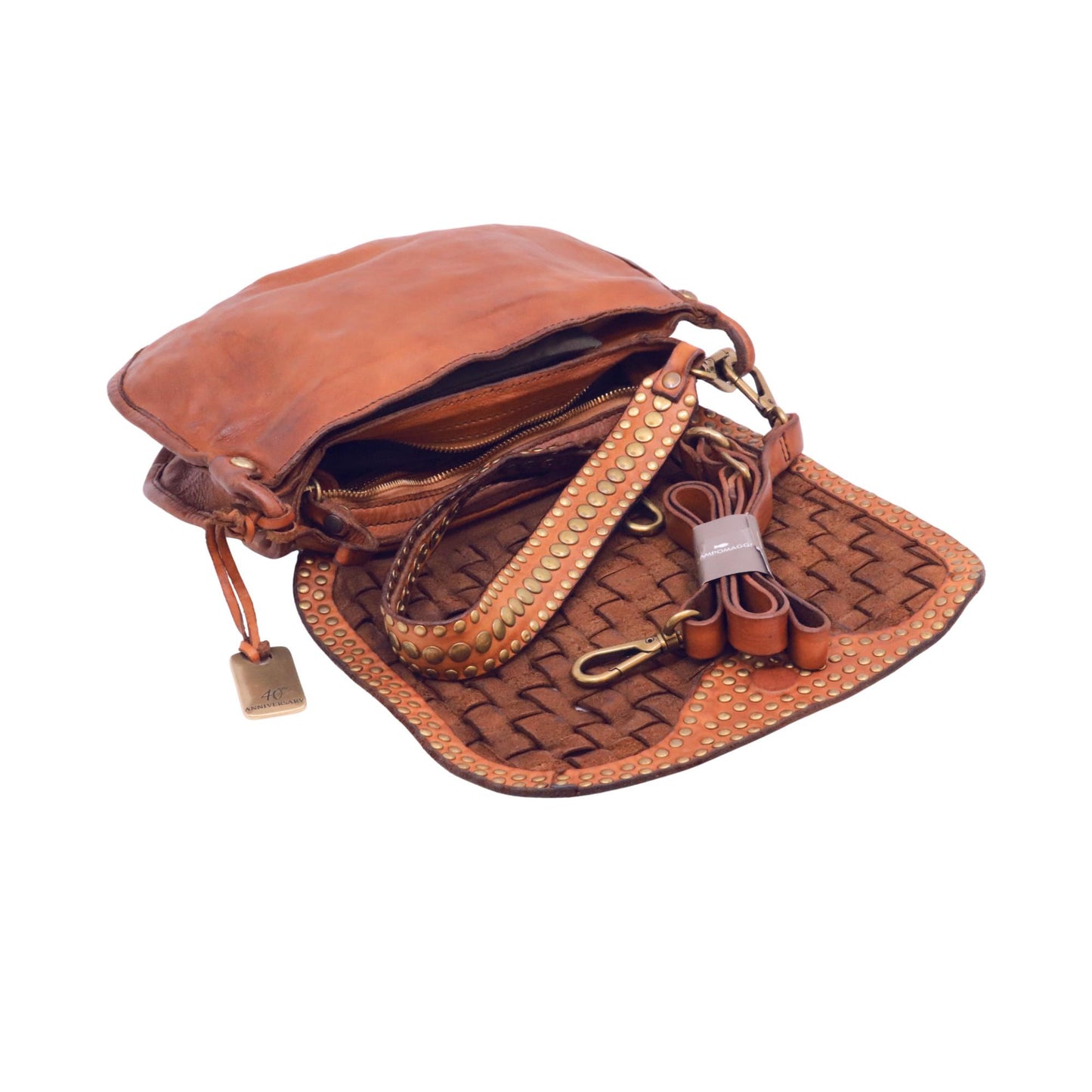 Campomaggi Sofia Bag Anniversary C046470ND-X1755 borsa monospalla donna in pelle cognac edizione limitata 247/500
