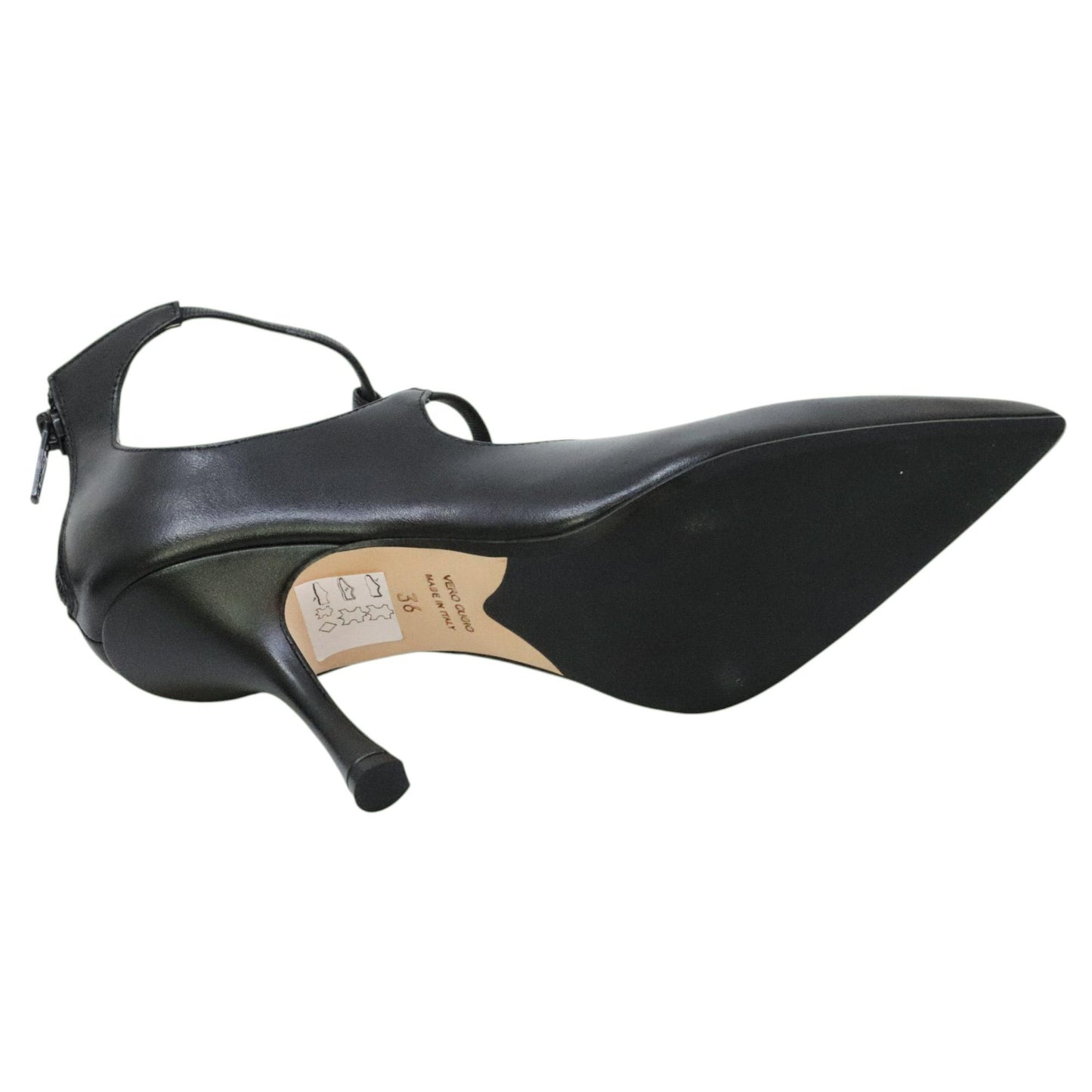 Anna F 1762 décolleté donna in nappa nera