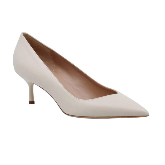 Sergio Levantesi décolleté da donna realizzata in pelle opaca di colore crema