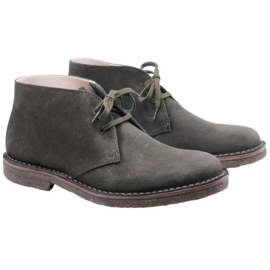 Stivaletto a polacchino Astorflex realizzato in pella scamosciata di colore verde scuro