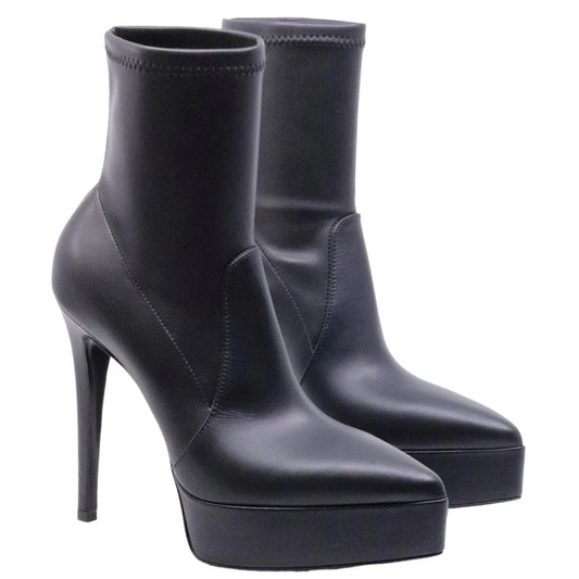 Tronchetto Sergio Levantesi da donna realizzato in pelle di colore nero