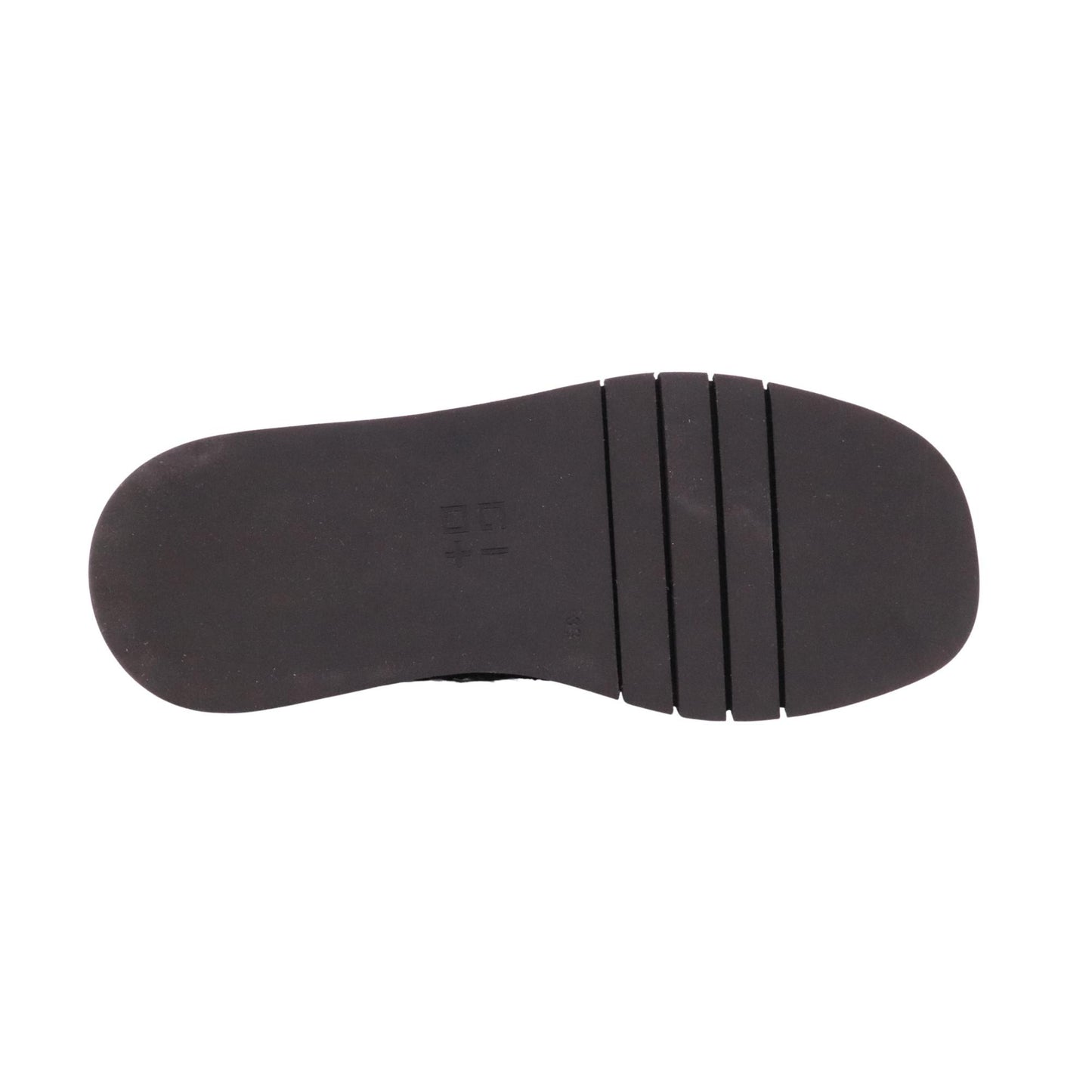Gio+ Dafne 08C sandalo donna con zeppa in pelle e tessuto retato nero