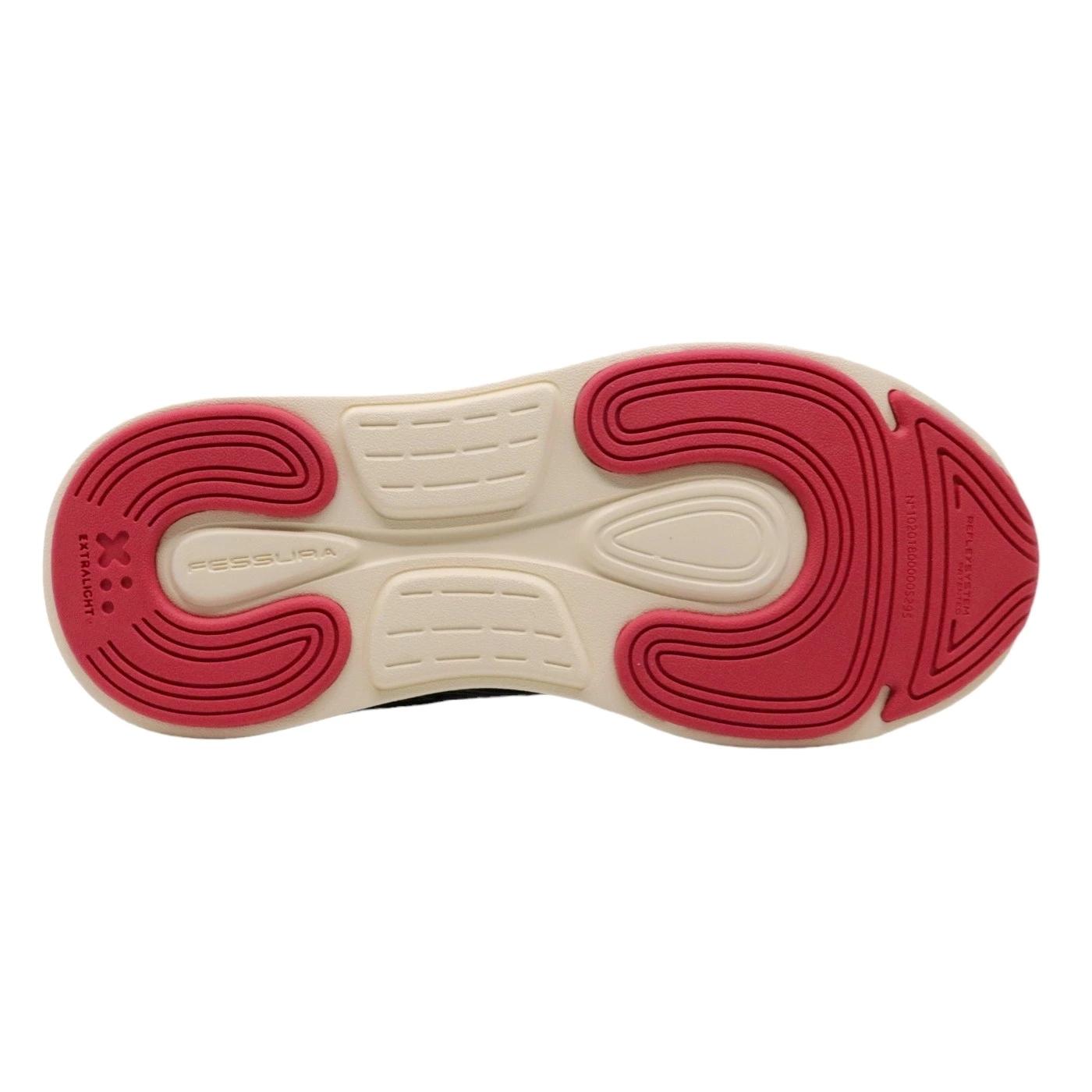 Sneaker donna Fessura Runflex #02 in tessuto tecnico nero