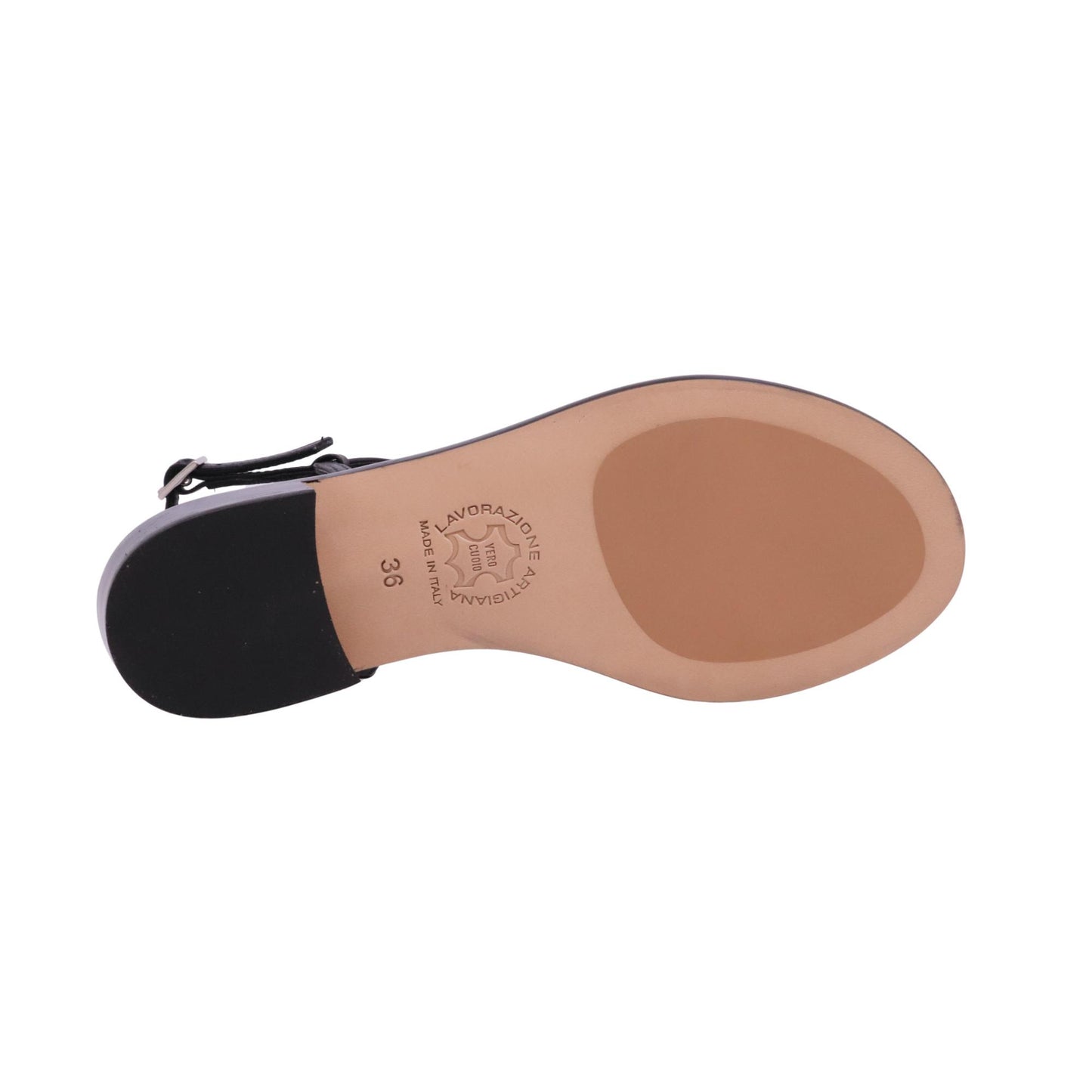 Paolo Ferrara 3026 Nappa Nero sandalo donna in pelle nera Made in Italy