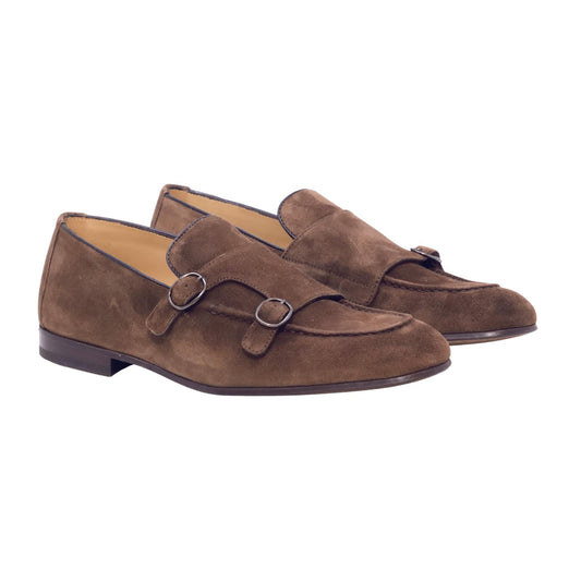 Triver Flight 464-07 Softy mocassino doppia fibbia uomo in camoscio chocolat