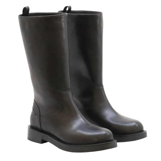 The Seller MW559 stivaletto donna in pelle nera senza zip