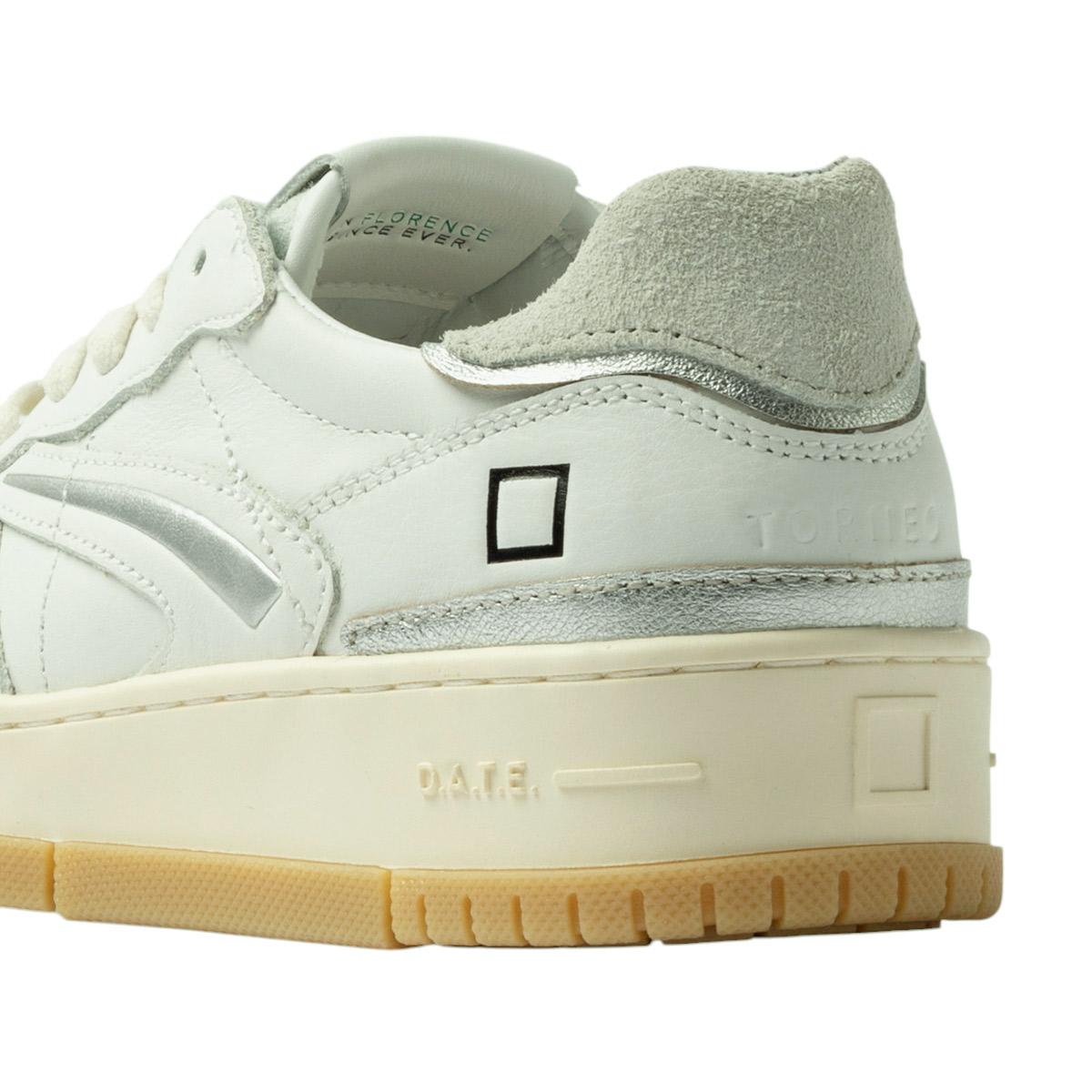 DATE Torneo Pure Calf White TP CA WH sneaker donna in pelle bianca