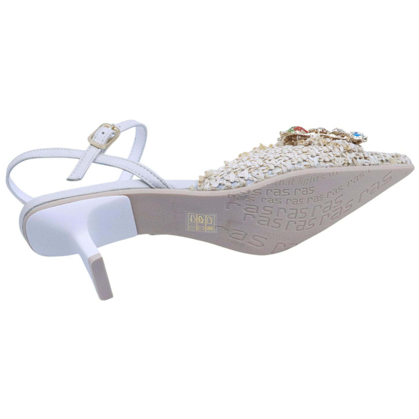 Ras 8031 slingback donna in corda beige sabbia