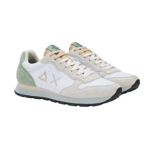 Sun68 Tom Multicolor Z36106-01 sneaker uomo bianca in nylon e camoscio