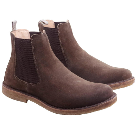 Astorflex Bitflex 480 chelsea boot uomo in camoscio marrone scuro.