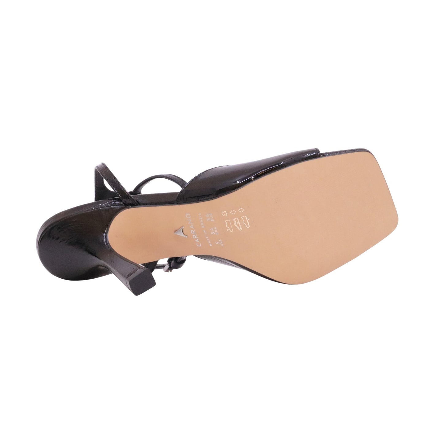 Carrano 274075 Verniz Show sandalo con tacco donna in pelle verniciata nera