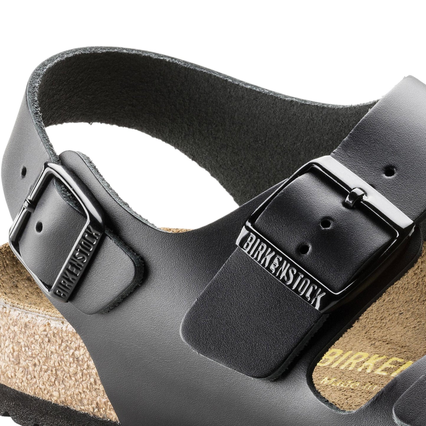 tripla fibbia in pelle nera MILANO-NATURLEA-BLKBLACK BIRKENSTOCK