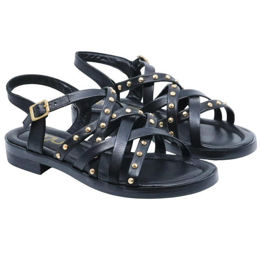 Sandalo basso Mjus Cagliari L80007 in pelle color nero