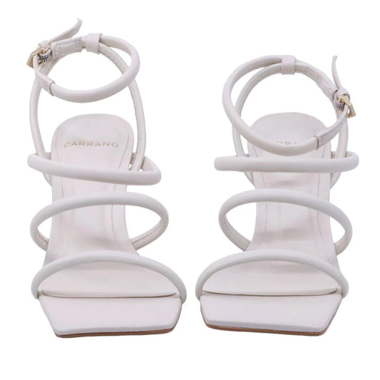 Sandalo donna Carrano 684003 in pelle di colore latte