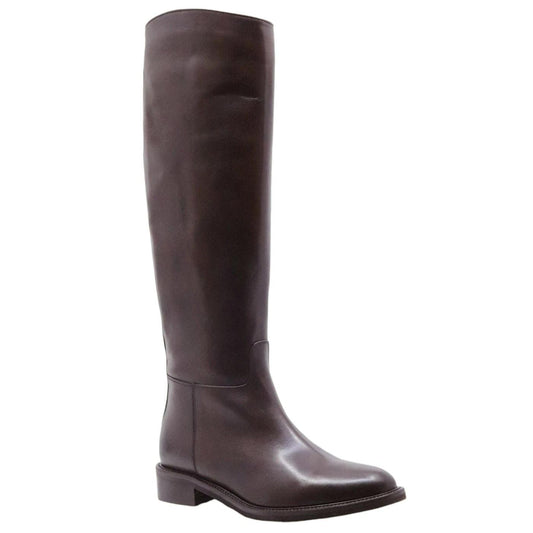 Stivale da donna The Seller GD491 realizzato in pelle di colore marone