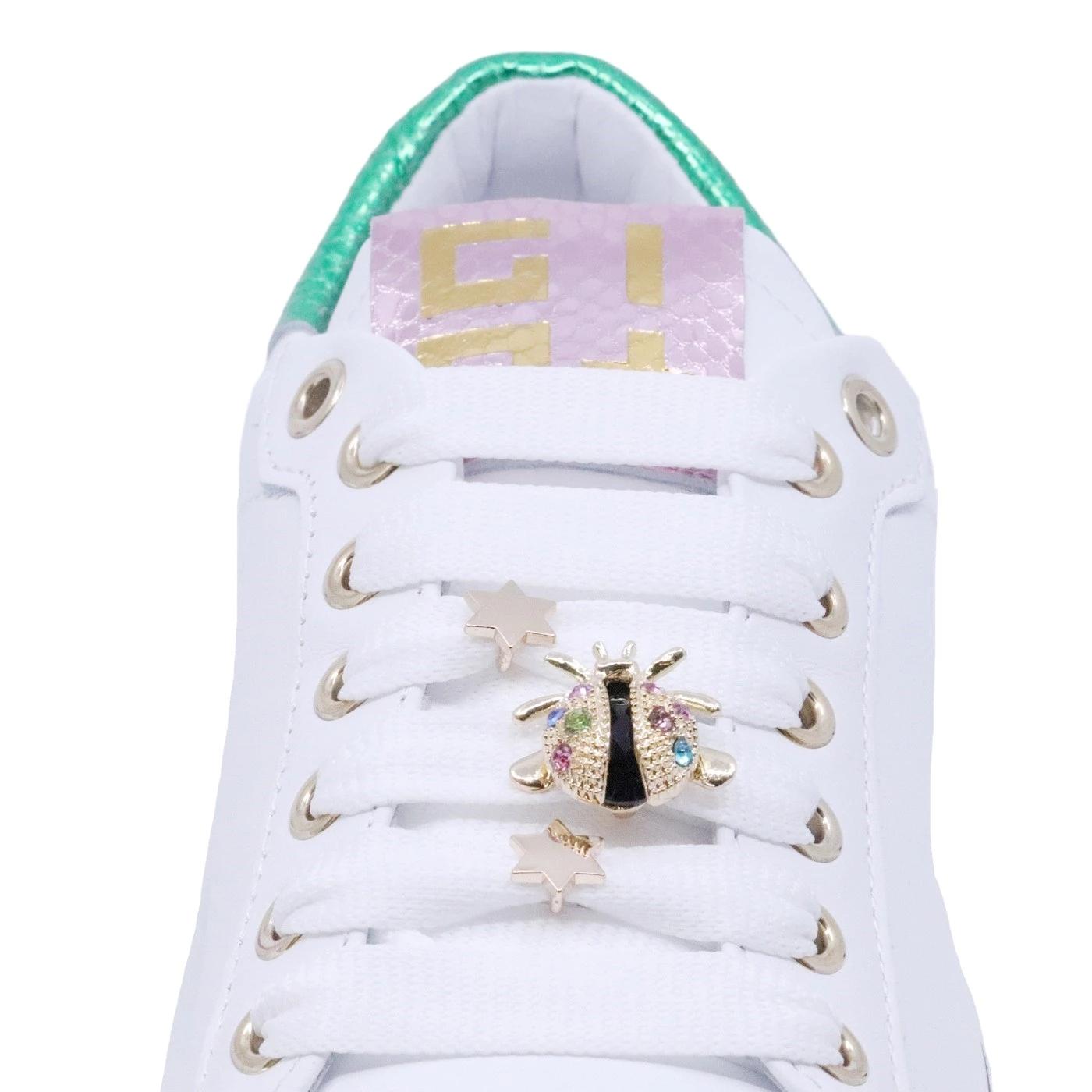 Sneaker donna Gio+ PIA158 in pelle bianca