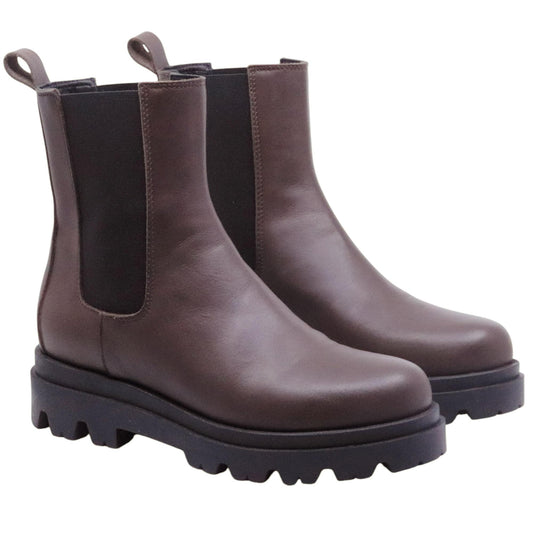 Chelsea Boot Ranyé BKB da donna in pelle marrone