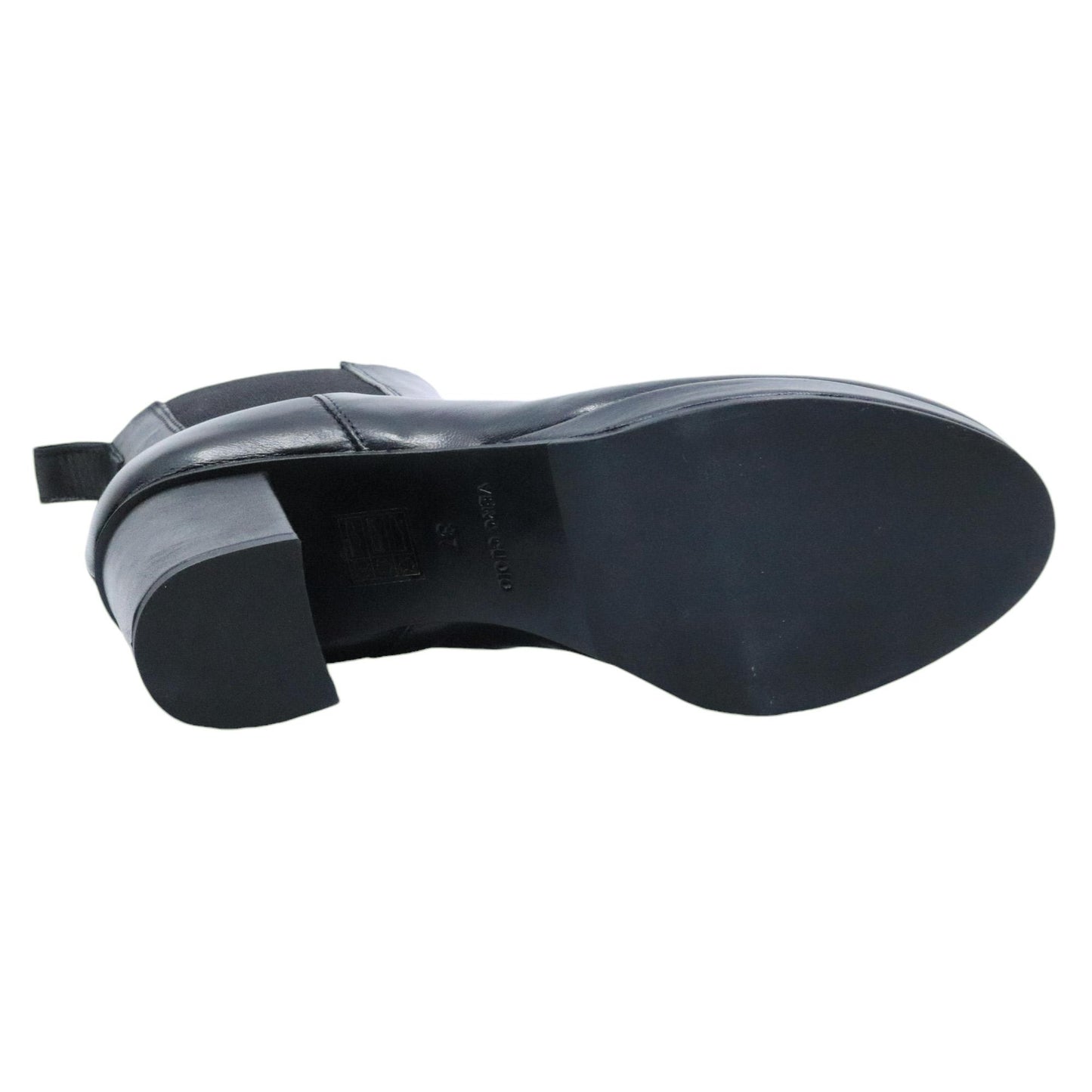 Chelsea donna con tacco Triver Flight 776 01 in pelle nera