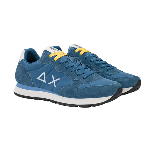 Sun68 Tom Solid Z36101 sneaker uomo blu avio scuro in nylon e camoscio