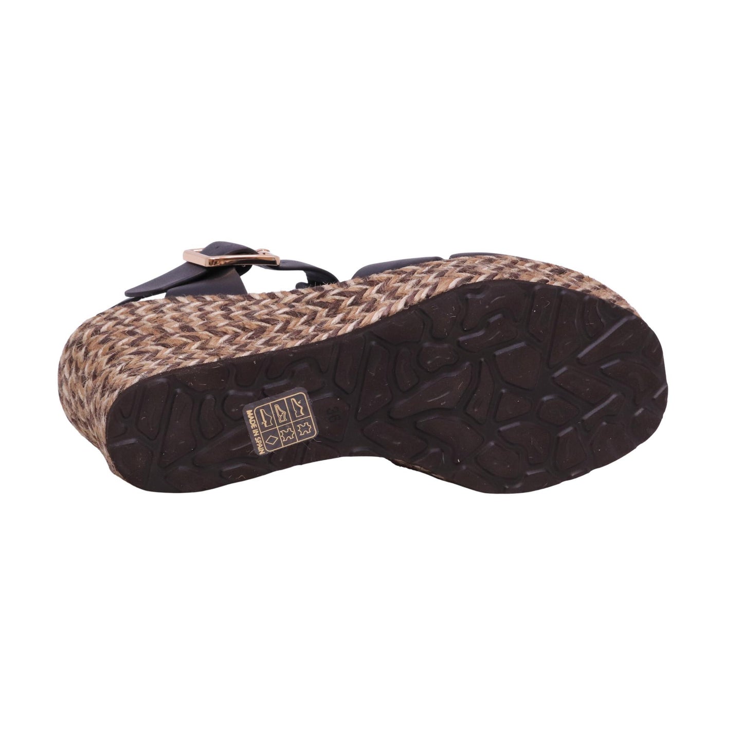 Paloma Barceló Olivia marrone chocolate sandalo zeppa in pelle con plateau