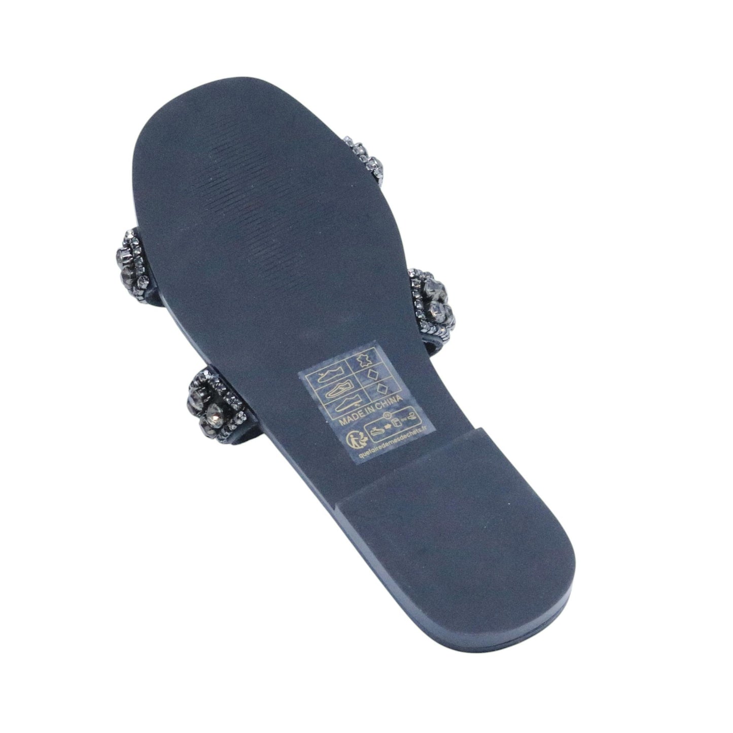 Ciabatta Steve Madden Zaira in pelle nera e strass