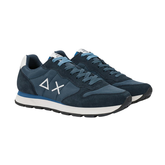 Sun68 Tom Solid Z36101 sneaker uomo blu navy in nylon e camoscio