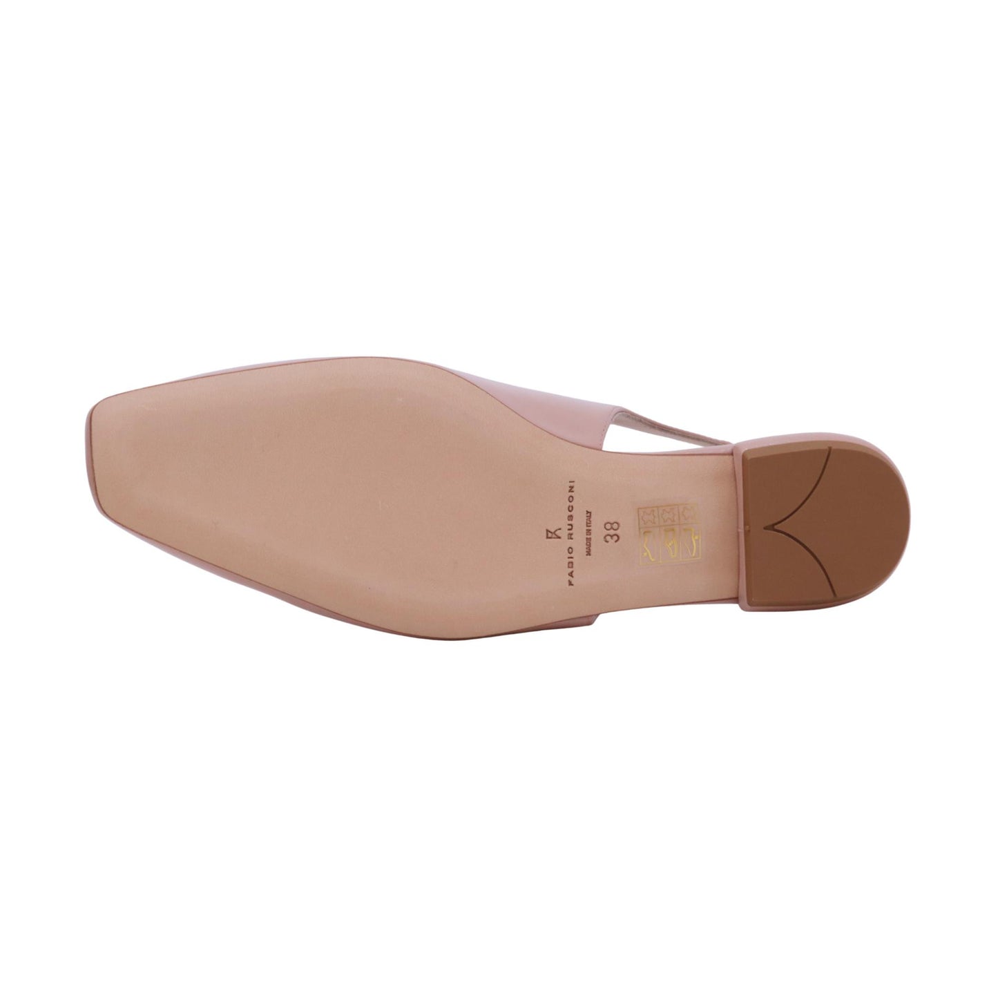 Fabio Rusconi S6758 slingback donna in pelle verlux contour nude con suola in cuoio