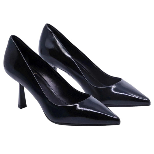 Décolleté donna Chantal 1962 2471 in pelle verlux nera