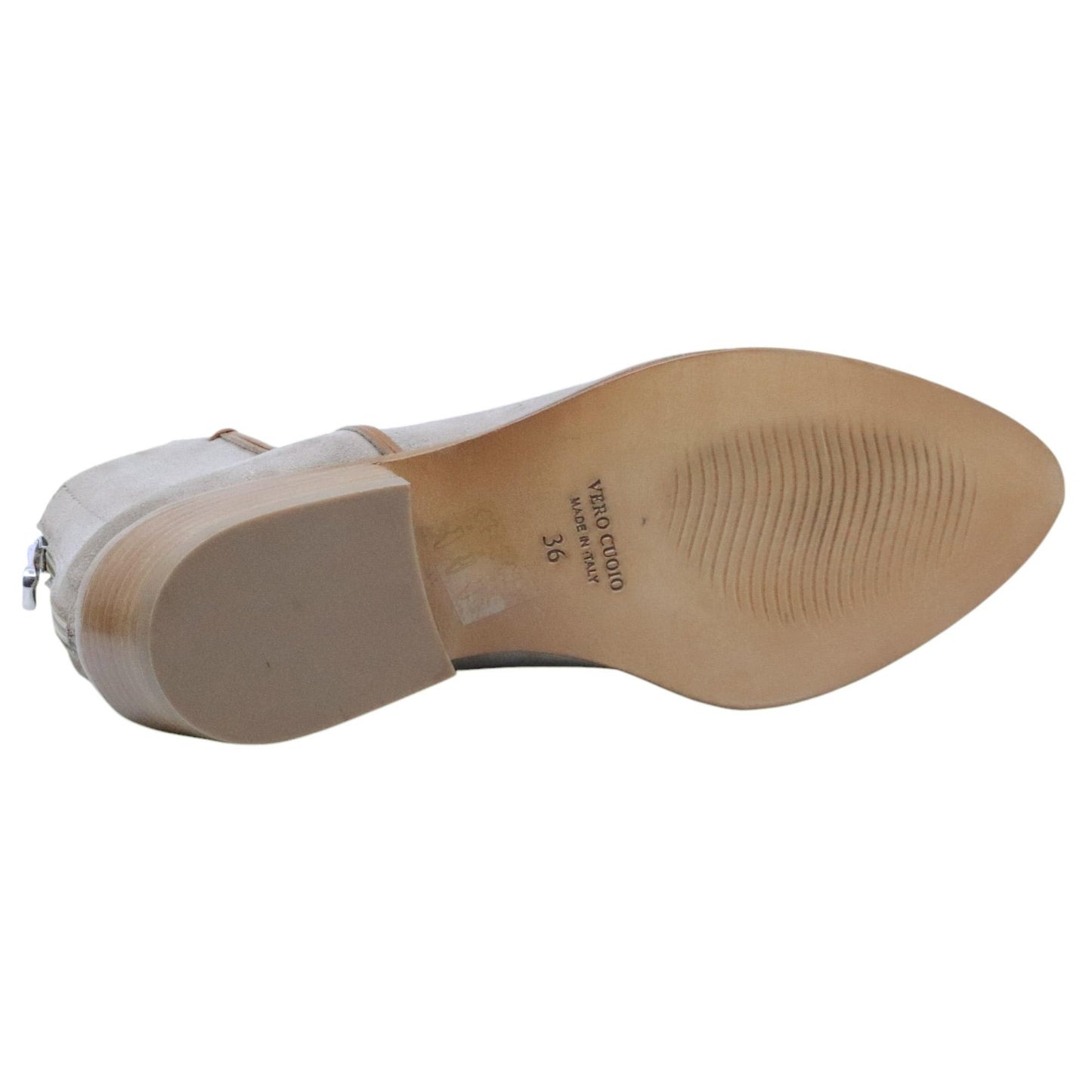 Stivaltto texano donna Curiositè 2717 in camoscio taupe e cuciture laterali