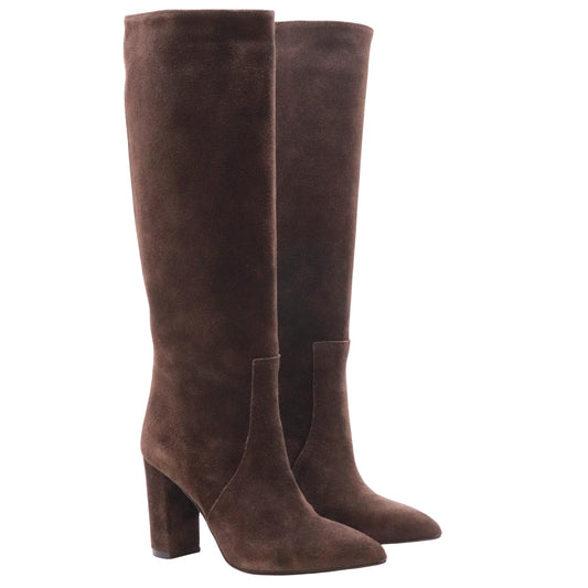 Ranyé 1000 stivale donna camoscio marrone testa di moro