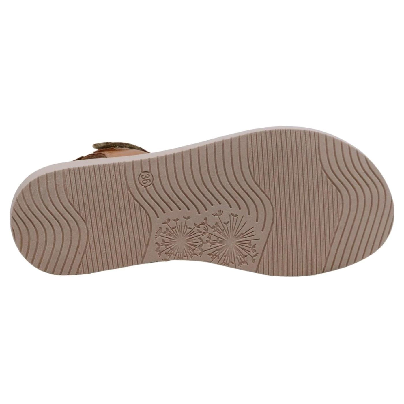 Sandalo zeppa Mjus L17004 in pelle cuoio