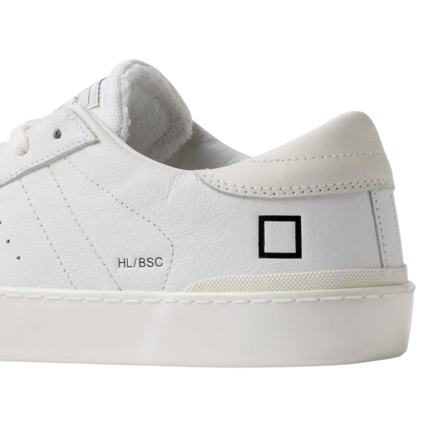 DATE Hill Low Basic White HL BA WH sneaker uomo in pelle bianca