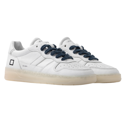 DATE Court 2.0 Transparent White C2 TS WH sneaker uomo in pelle bianca