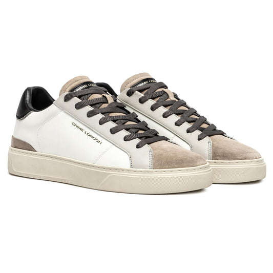Crime London 11703 Blade sneaker uomo in pelle bianca