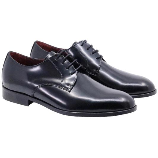 Scarpa Derby Antica Cuoieria 22551 da uomo in pelle nera