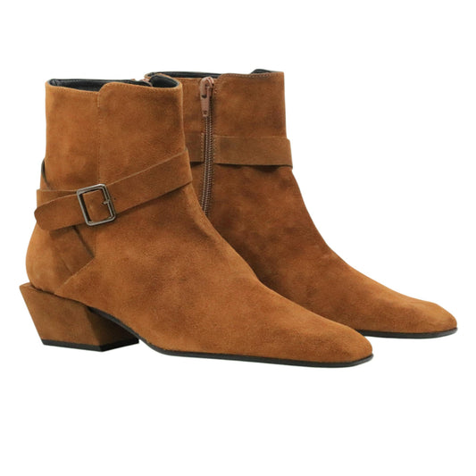 Ras 8260 stivaletto donna camoscio cuoio