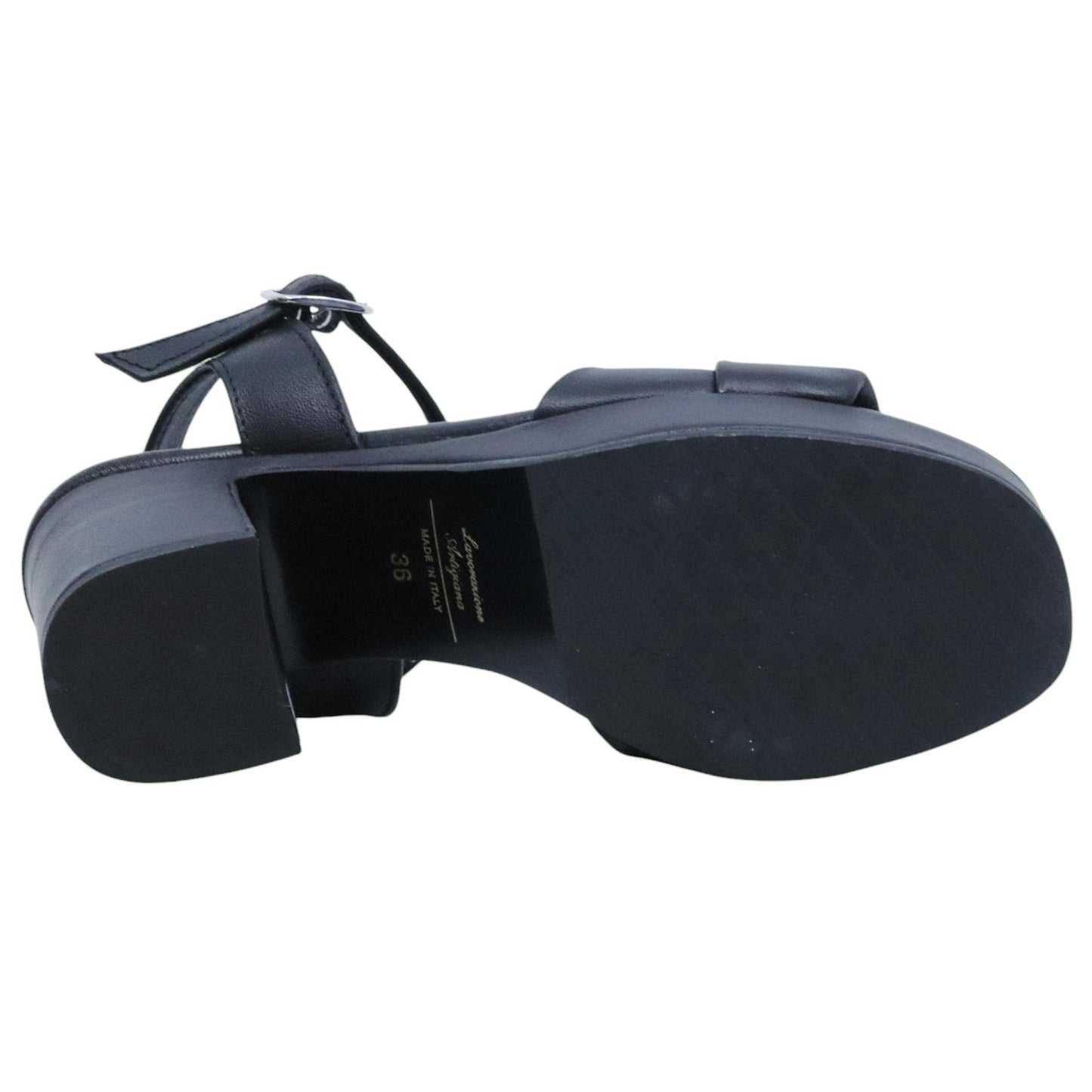 Sandalo con tacco Ehm Randy in pelle nera