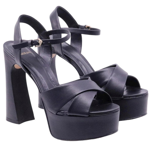 Sandalo donna Carrano 652003 in pelle nera