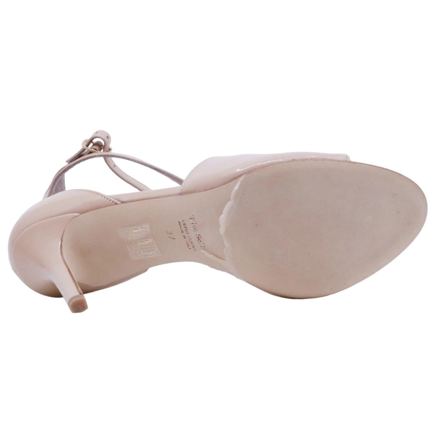 Sandalo con tacco The Seller 904 in pelle spezzolata nude