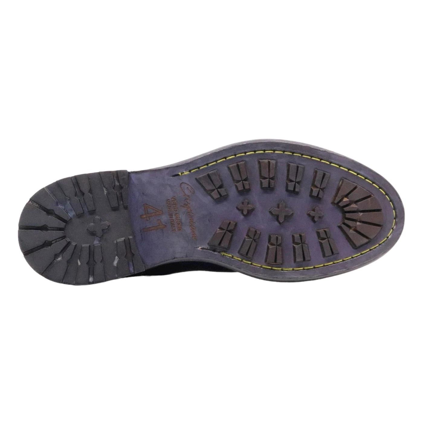 Crispiniano 6084 scarpa derby da uomo in pelle nera