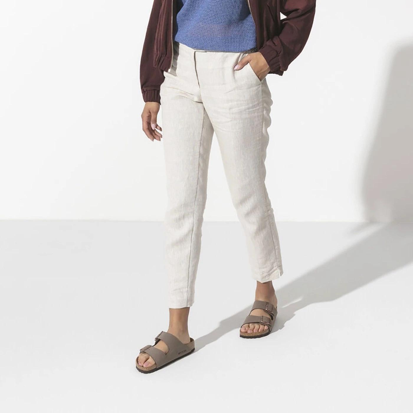 Birkenstock Arizona Birkibuc Mocca sandalo doppia fascia Narrow Fit