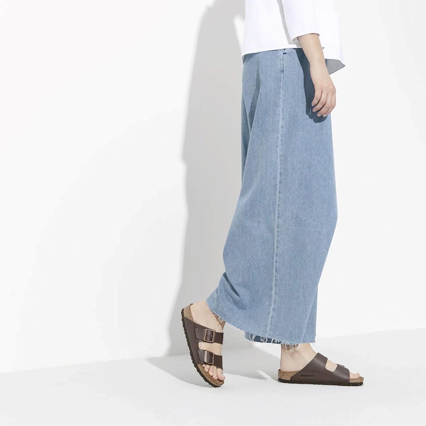 Birkenstock Arizona Birko-Flor sandalo doppia fascia Dark Brown calzata Narrow