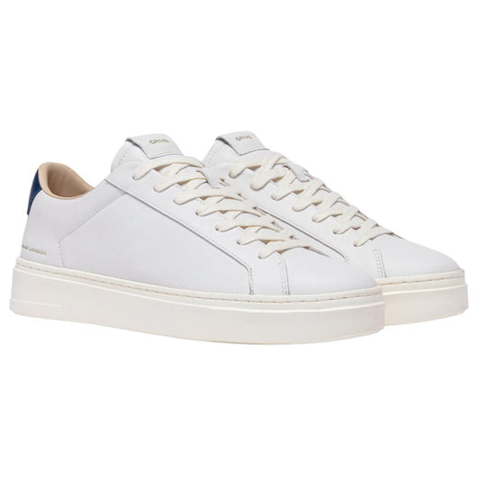 Sneaker uomo Crime London 14901 Extralight in pelle bianca e talloncino blu