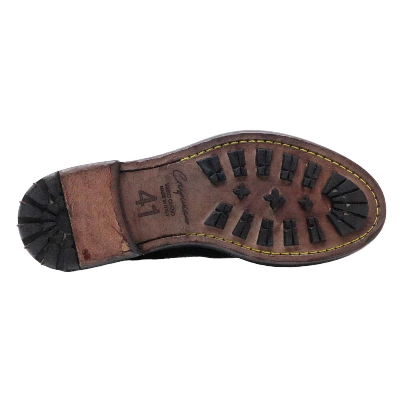 Crispiniano 6090 stivaletto da uomo in pelle di colore marrone