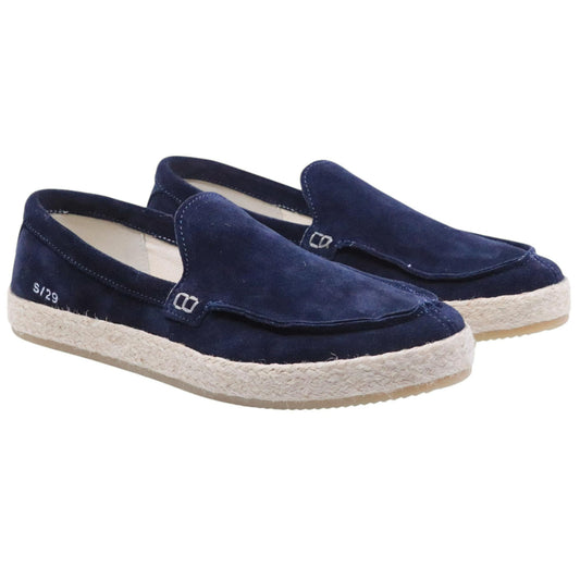 Mocassino slip on uomo Panchic S29 in camoscio blu notte