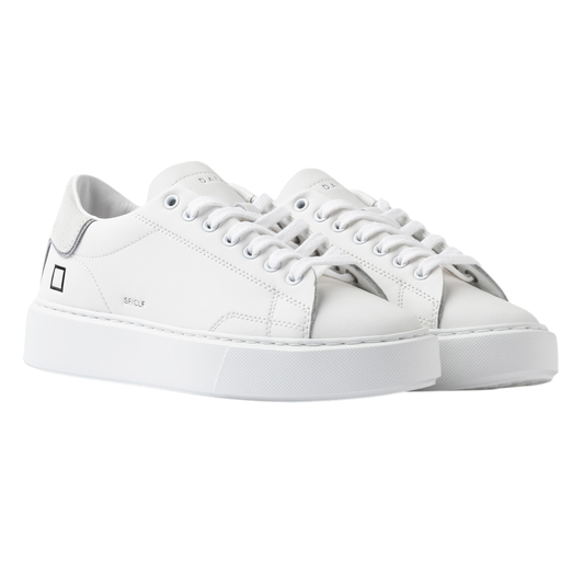 DATE Sfera Calf White SF CA WH sneaker donna in pelle bianca molto morbida