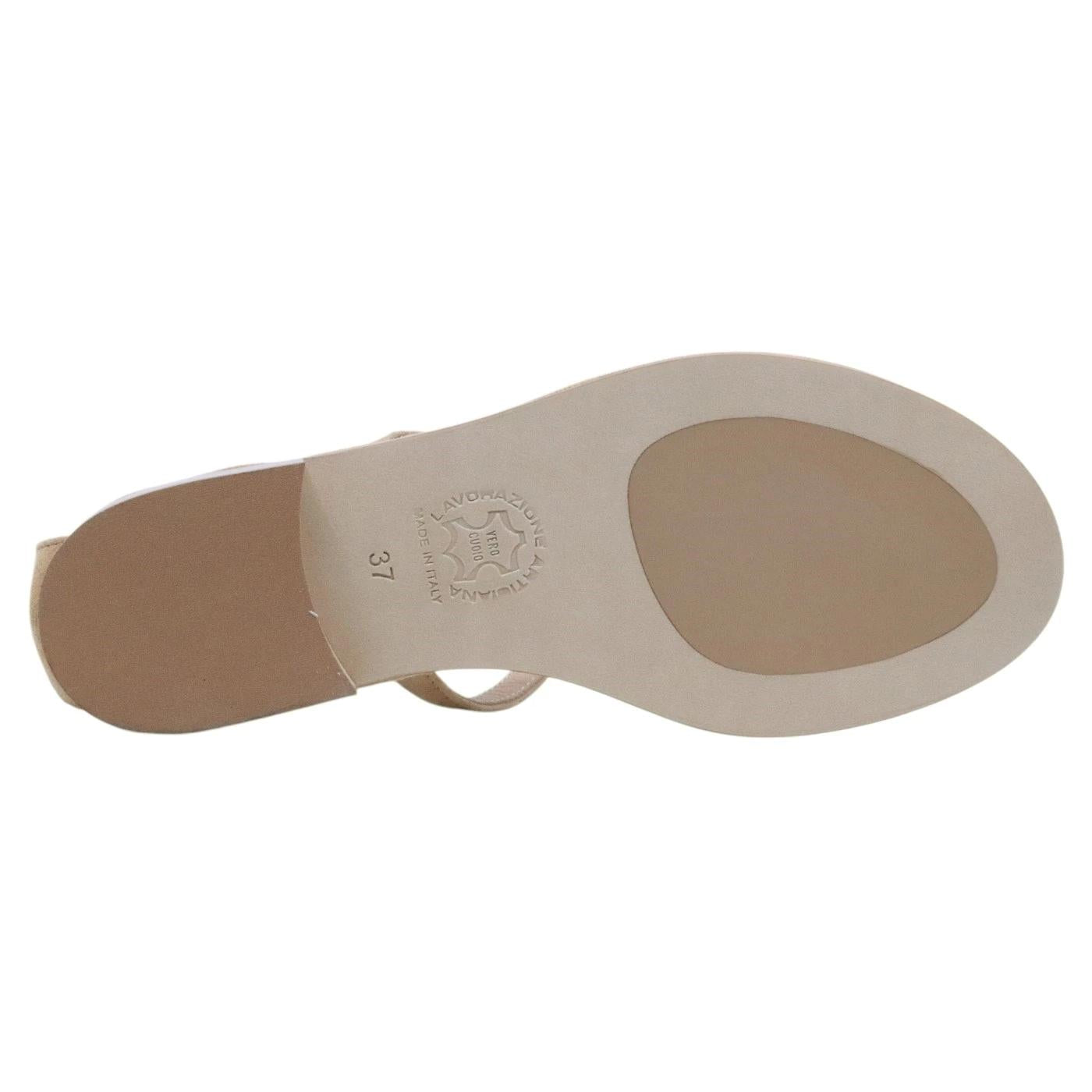 Sandalo infradito Paolo Ferrara CR3025 in camoscio legno